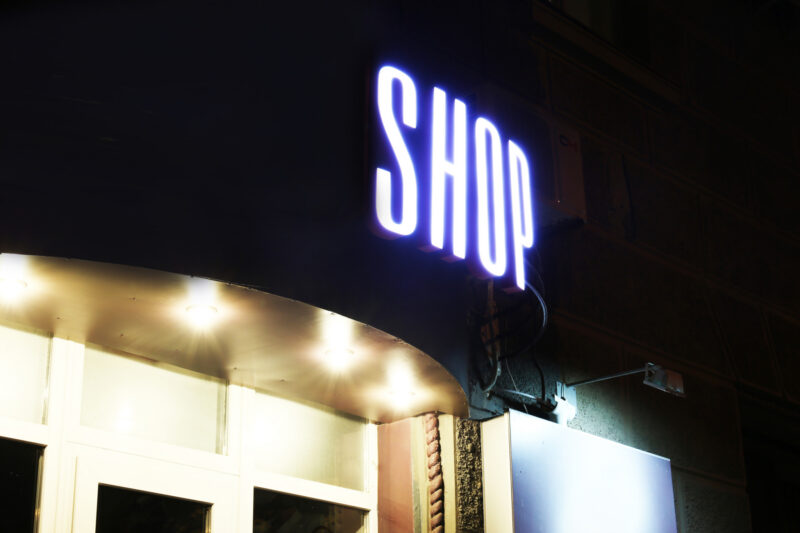 store front signs
