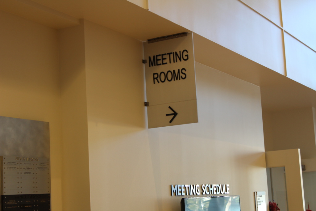 Directional signs guiding customers and visitors through a commercial property for easy navigation