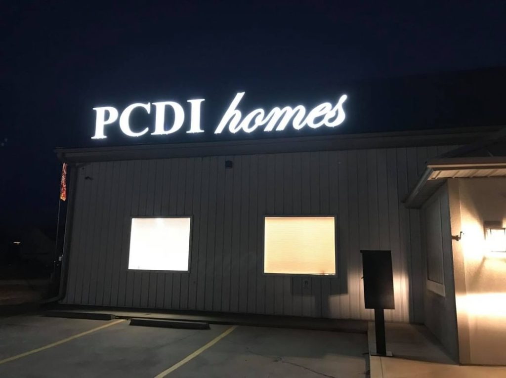 illuminated outdoor signage by Prairie Fire Signs and Graphics